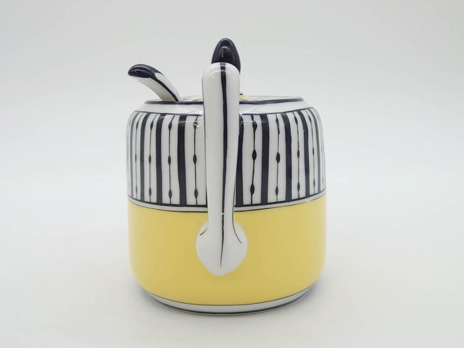 戦前　オールドノリタケ　NORITAKE　ラスター彩　ハンドル付　レモン　アールデコ　それぞれ華やかなデザインが素敵なプレート2枚&シュガーポットセット(サンドウィッチ、サンドイッチ、キャンディーディッシュ、アクセサリートレー、トレイ、小皿、中皿、洋食器)(R-083046)