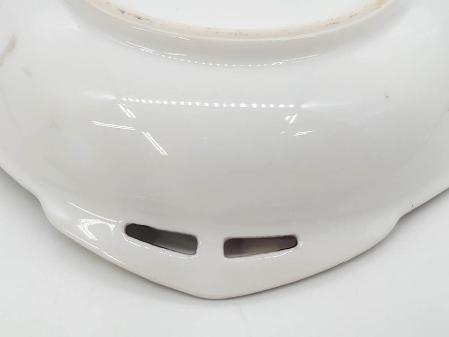 オールドノリタケ　NORITAKE　ラスター彩　金彩　ハンドル付　食卓を彩る華やかなボウル3点セット(風景、花、蝶、ハンドペイント、プレート、深皿、洋食器)(R-083047)