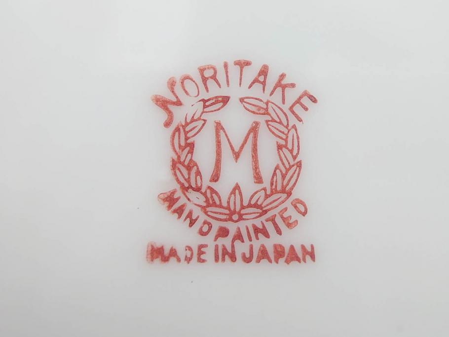 オールドノリタケ　NORITAKE　ラスター彩　金彩　ハンドル付　食卓を彩る華やかなボウル3点セット(風景、花、蝶、ハンドペイント、プレート、深皿、洋食器)(R-083047)