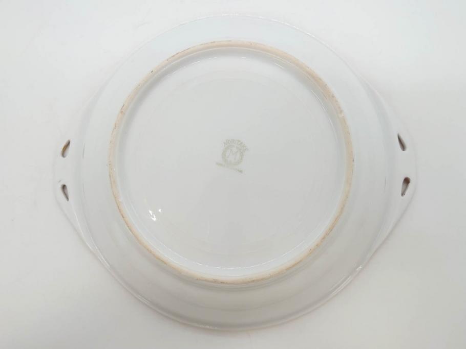 オールドノリタケ　NORITAKE　ラスター彩　金彩　ハンドル付　食卓を彩る華やかなボウル3点セット(風景、花、蝶、ハンドペイント、プレート、深皿、洋食器)(R-083047)