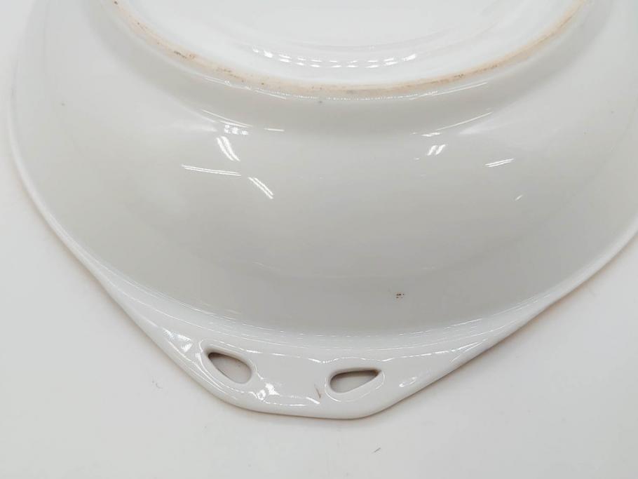 オールドノリタケ　NORITAKE　ラスター彩　金彩　ハンドル付　食卓を彩る華やかなボウル3点セット(風景、花、蝶、ハンドペイント、プレート、深皿、洋食器)(R-083047)