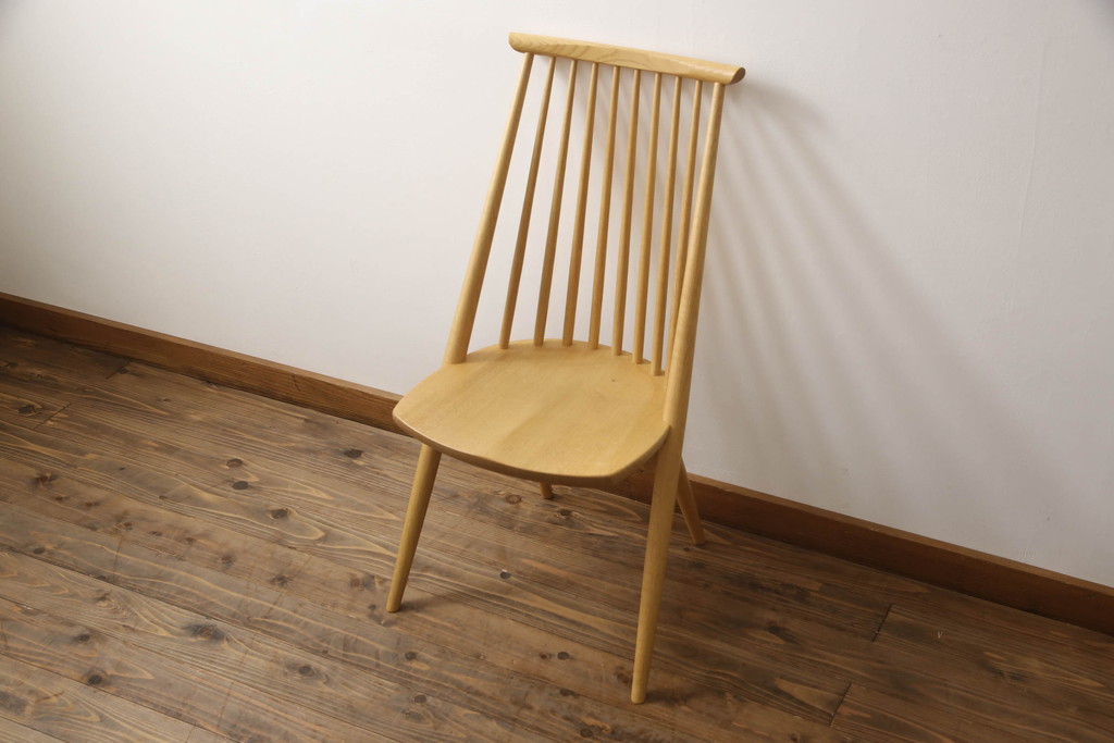 中古　展示美品　柏木工　CC71A(オーク)　CIVIL(シビル)　シンプルながらデザイン性を感じられるダイニングチェア(板座チェア、椅子、イス)(R-065751)
