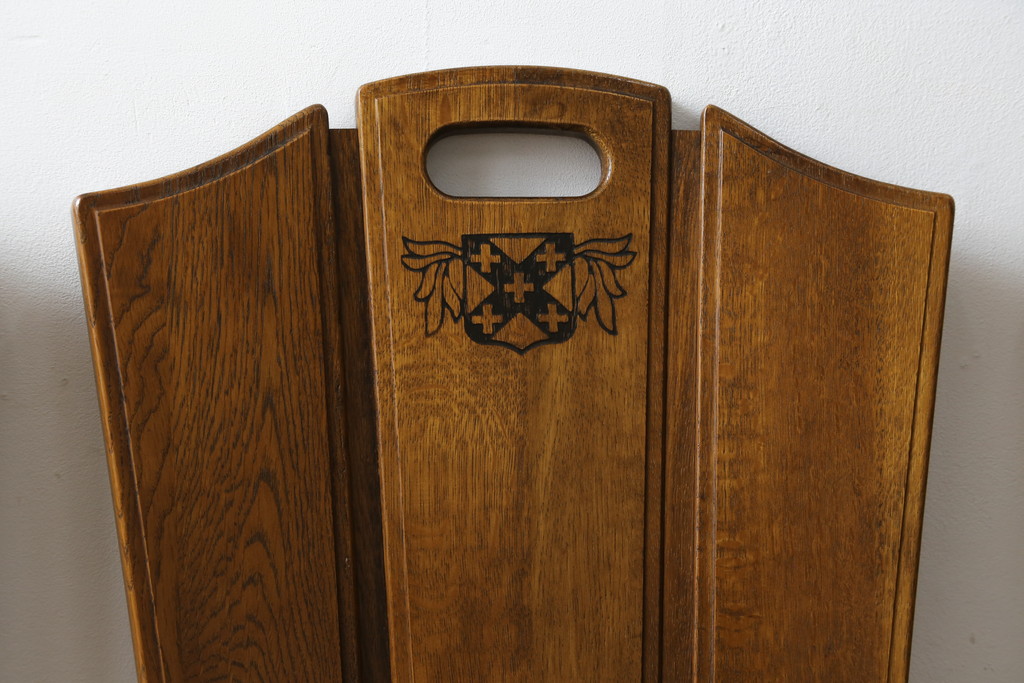 中古　希少な絶版品!!　カリモク家具(karimoku)　ルスティック(RUSTIC)　オーク材　カントリースタイルの空間づくりにおすすめなダイニングチェア3脚セット(板座チェア、椅子、イス、バラ売り可能)(R-075947)