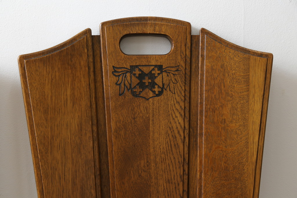 中古　希少な絶版品!!　カリモク家具(karimoku)　ルスティック(RUSTIC)　オーク材　カントリースタイルの空間づくりにおすすめなダイニングチェア3脚セット(板座チェア、椅子、イス、バラ売り可能)(R-075947)