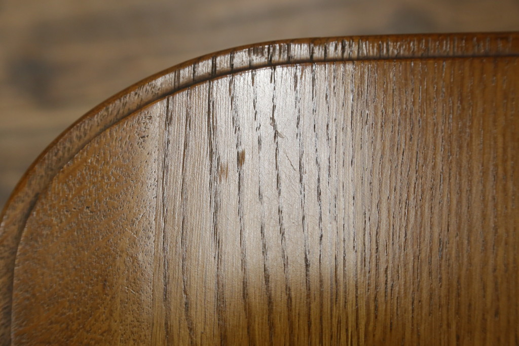 中古　希少な絶版品!!　カリモク家具(karimoku)　ルスティック(RUSTIC)　オーク材　カントリースタイルの空間づくりにおすすめなダイニングチェア3脚セット(板座チェア、椅子、イス、バラ売り可能)(R-075947)
