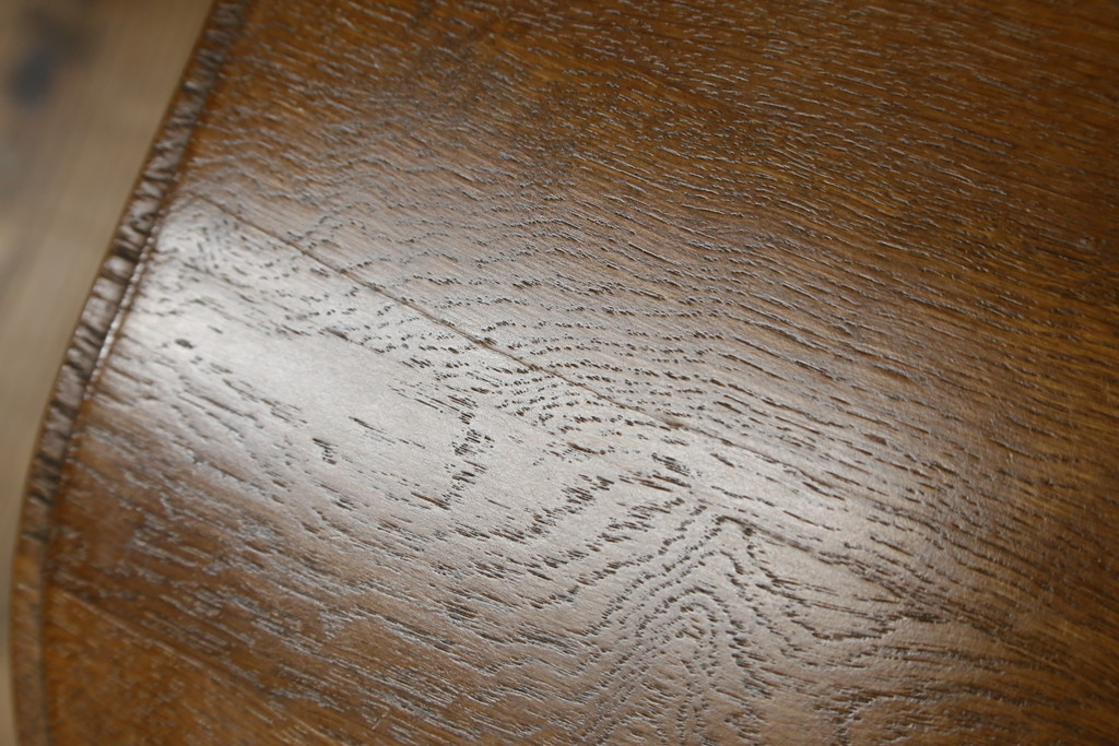 中古　希少な絶版品!!　カリモク家具(karimoku)　ルスティック(RUSTIC)　オーク材　カントリースタイルの空間づくりにおすすめなダイニングチェア3脚セット(板座チェア、椅子、イス、バラ売り可能)(R-075947)