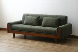 中古　美品　ACME Furniture(アクメ ファニチャー)　 WINDAN SOFA(ウィンダンソファ)　ファブリックに包まれた木のフレームが珍しい2.5人掛けソファ(2P、2.5P、3P、2人掛け、2.5人掛け、3人掛け)(定価約23万円)(R-081932)