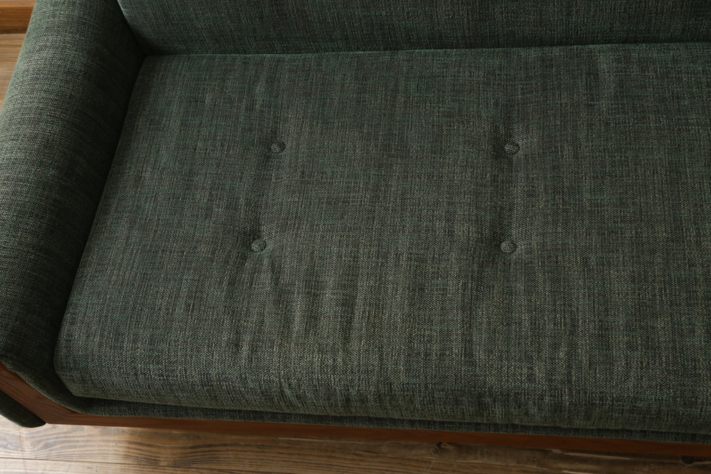 中古　美品　ACME Furniture(アクメ ファニチャー)　 WINDAN SOFA(ウィンダンソファ)　ファブリックに包まれた木のフレームが珍しい2.5人掛けソファ(2P、2.5P、3P、2人掛け、2.5人掛け、3人掛け)(定価約23万円)(R-081932)