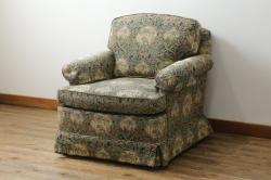 中古　美品　DREXEL HERITAGE(ドレクセルヘリテイジ)　個性の光るファブリックがステキな1人掛けソファ(一人掛けソファ、アームチェア)(R-057054)