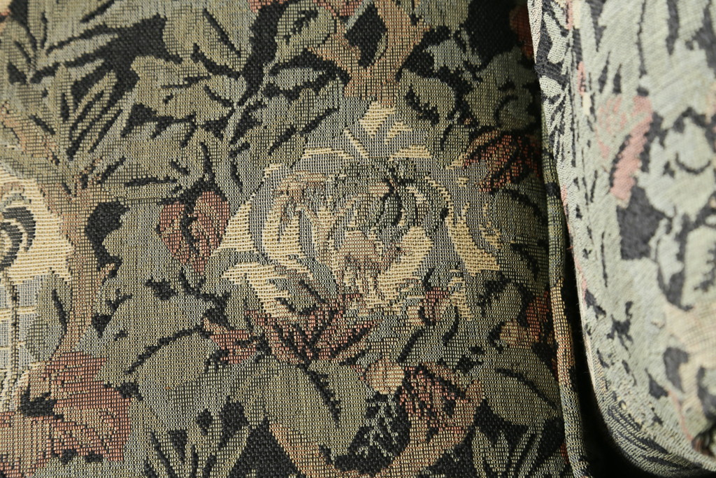 中古　美品　DREXEL HERITAGE(ドレクセルヘリテイジ)　個性の光るファブリックがステキな1人掛けソファ(一人掛けソファ、アームチェア)(R-057054)