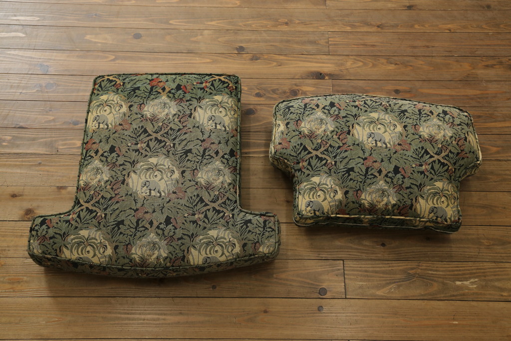 中古　美品　DREXEL HERITAGE(ドレクセルヘリテイジ)　個性の光るファブリックがステキな1人掛けソファ(一人掛けソファ、アームチェア)(R-057054)