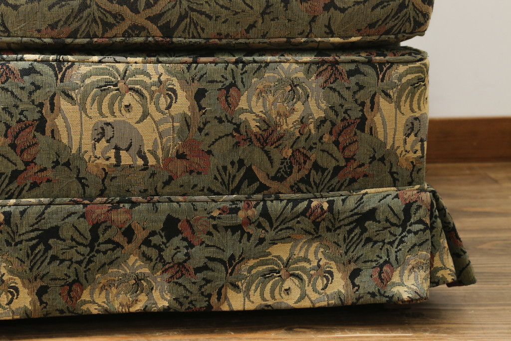 中古　美品　DREXEL HERITAGE(ドレクセルヘリテイジ)　個性の光るファブリックがステキな1人掛けソファ(一人掛けソファ、アームチェア)(R-057055)