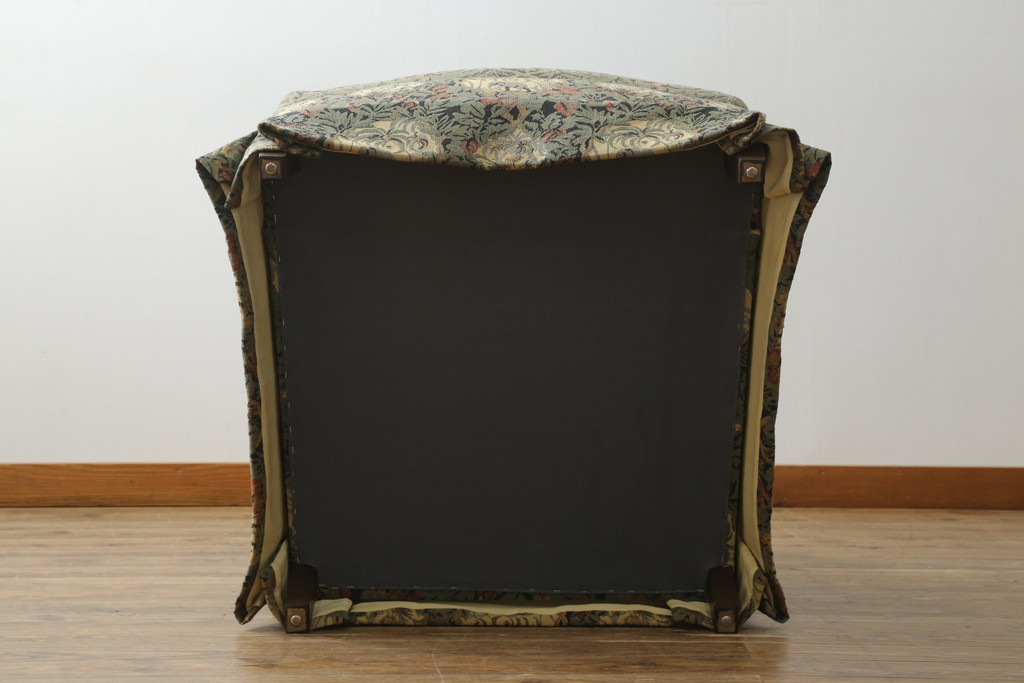 中古　美品　DREXEL HERITAGE(ドレクセルヘリテイジ)　個性の光るファブリックがステキな1人掛けソファ(一人掛けソファ、アームチェア)(R-057055)
