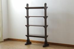 中古　美品　特注品　松本民芸家具　和モダンの空間づくりに活躍するオープンラック(本棚、飾り棚、シェルフ、陳列棚、店舗什器)(R-058529)