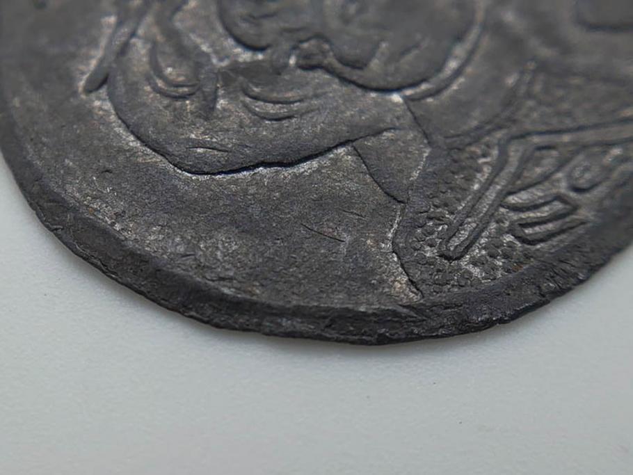 金太郎　軍人　不動明王?　時代を重ねた味わい深い鉛面子5点セット(鉛めんこ、メンコ、仏、玩具、おもちゃ)(R-083050)