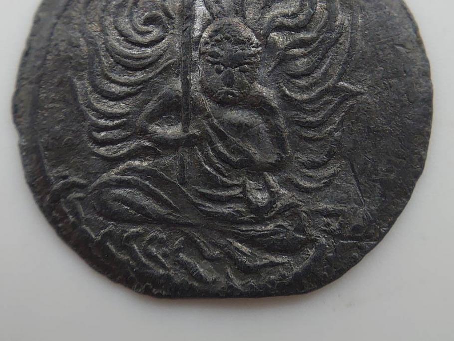 金太郎　軍人　不動明王?　時代を重ねた味わい深い鉛面子5点セット(鉛めんこ、メンコ、仏、玩具、おもちゃ)(R-083050)