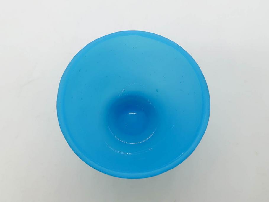 大正～昭和初期　菓子型　ギヤマン　涼やかな雰囲気の小鉢3点セット(深皿、深鉢、和ガラス、硝子)(R-083030)