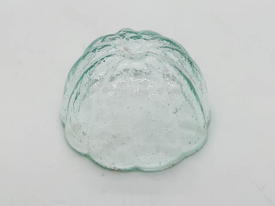 大正～昭和初期　菓子型　ギヤマン　涼やかな雰囲気の小鉢3点セット(深皿、深鉢、和ガラス、硝子)(R-083030)