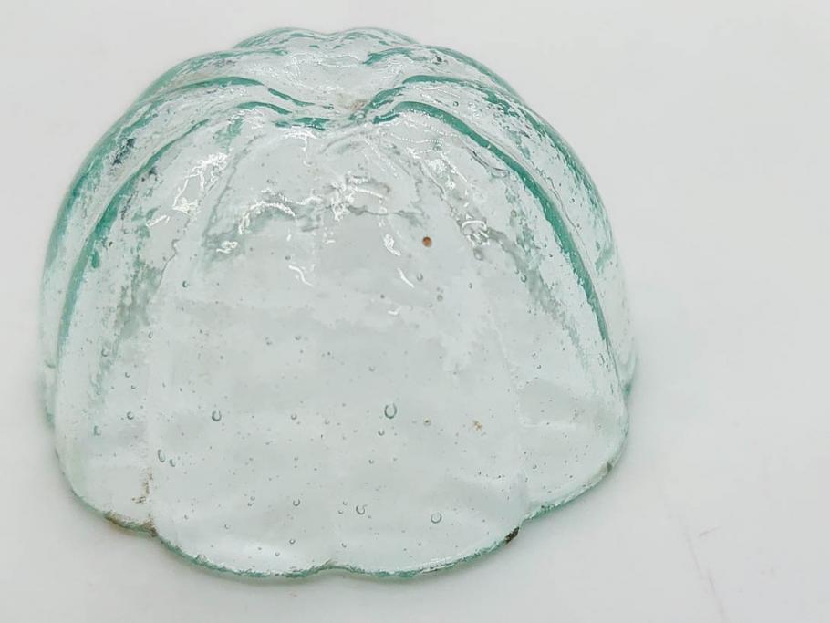 大正～昭和初期　菓子型　ギヤマン　涼やかな雰囲気の小鉢3点セット(深皿、深鉢、和ガラス、硝子)(R-083030)