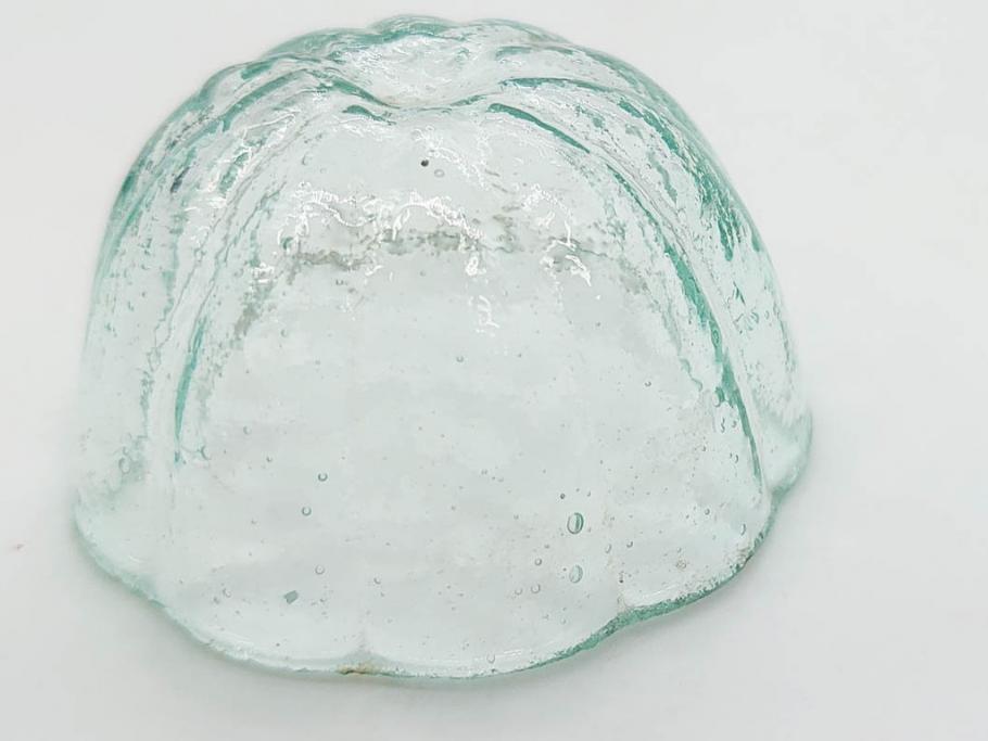 大正～昭和初期　菓子型　ギヤマン　涼やかな雰囲気の小鉢3点セット(深皿、深鉢、和ガラス、硝子)(R-083030)