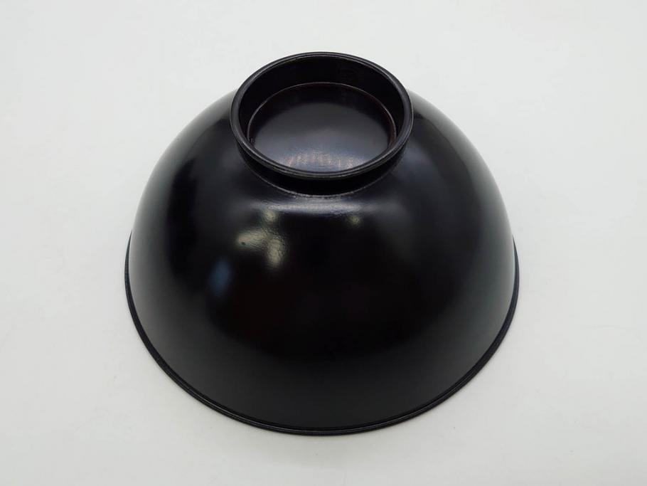 明治～大正期　輪島塗　木製　気品ある金蒔絵が美しいお椀9客セット(漆器、漆芸、蓋付き、汁椀、吸物椀、和食器)(R-083052)