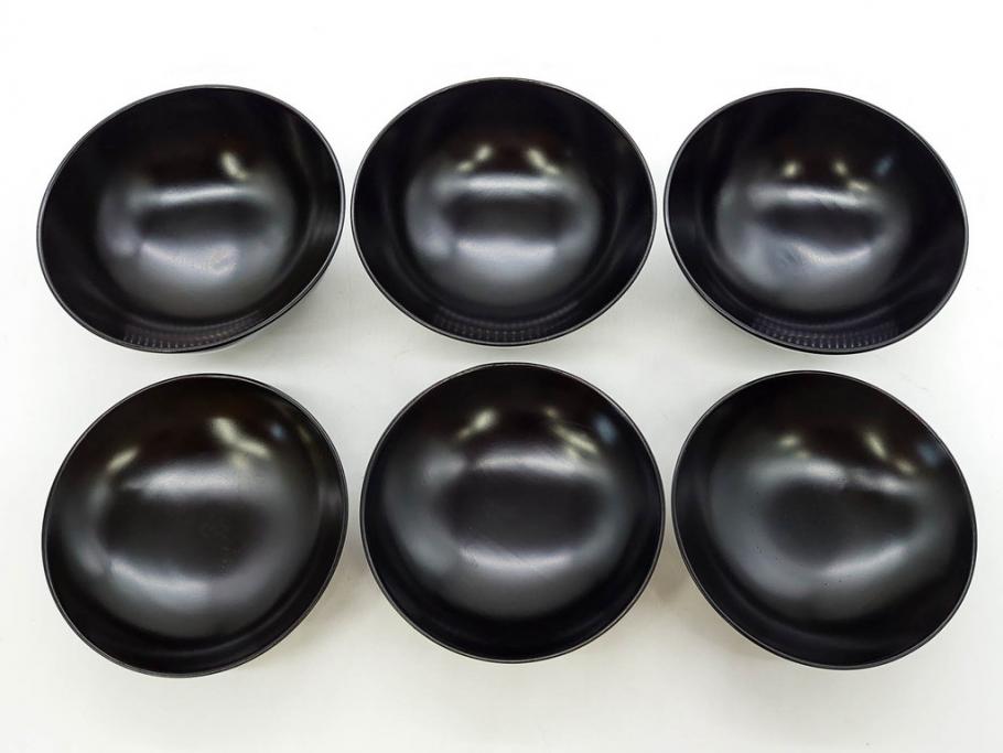 明治～大正期　輪島塗　木製　気品ある金蒔絵が美しいお椀9客セット(漆器、漆芸、蓋付き、汁椀、吸物椀、和食器)(R-083052)