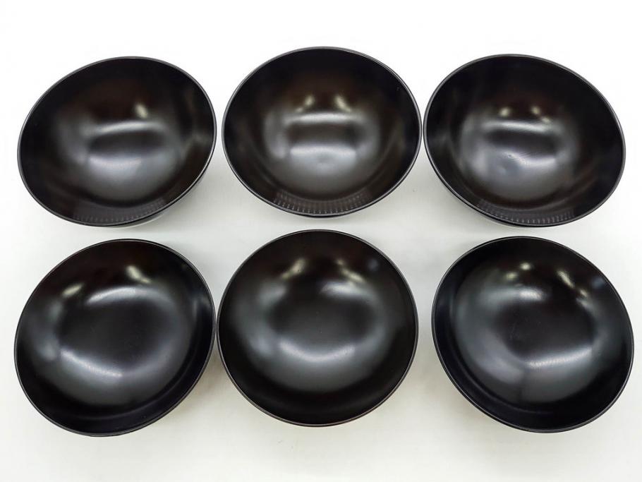 明治～大正期　輪島塗　木製　気品ある金蒔絵が美しいお椀9客セット(漆器、漆芸、蓋付き、汁椀、吸物椀、和食器)(R-083052)