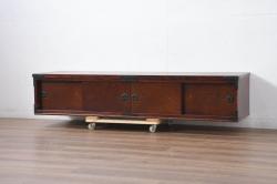 中古　美品!!　岩谷堂箪笥　「菊幸」　欅(ケヤキ)材　漆塗り　落ち着いた和の雰囲気漂うローボード(サイドボード、テレビ台、テレビボード、収納棚、戸棚)(R-082653)