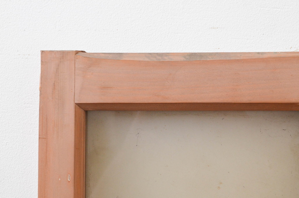 アンティーク建具　レトロなお部屋作りにおすすめなFIX窓1枚(嵌め殺し、フィックス、ガラス窓)(R-069537)