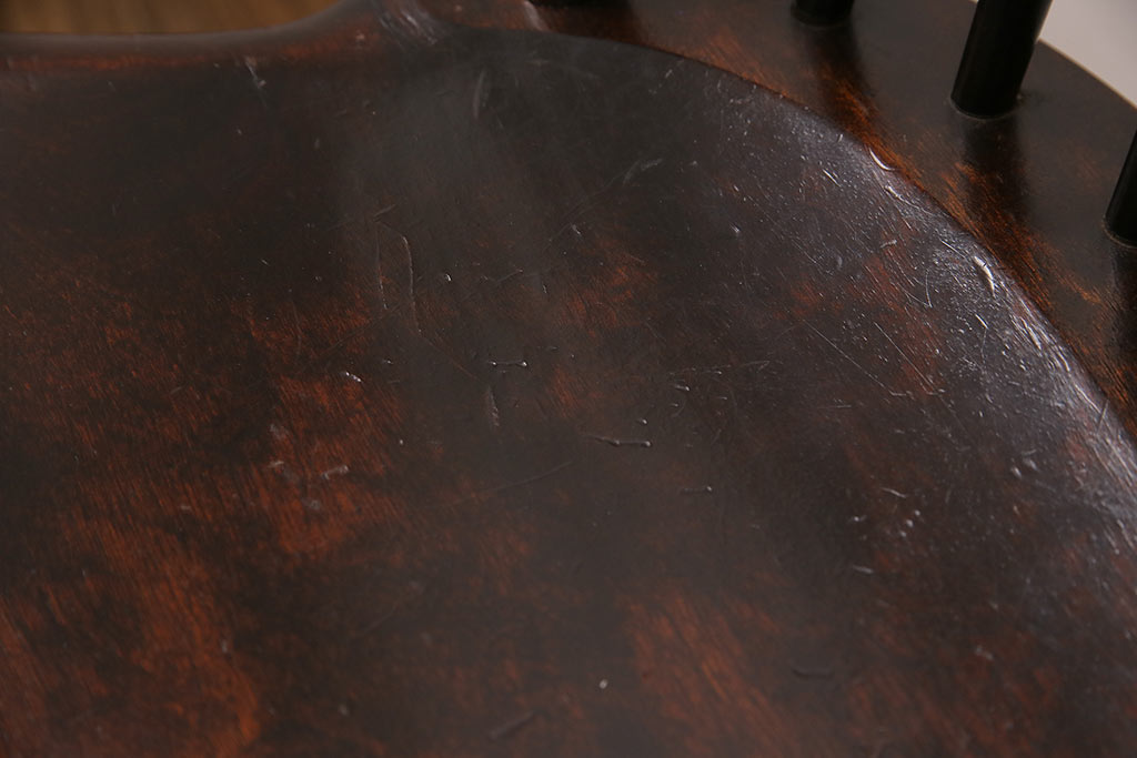 ビンテージ　松本民芸家具　美しいシルエットが魅力の#72リーチ型チェア4脚セット(ダイニングチェア、椅子)(R-047675)