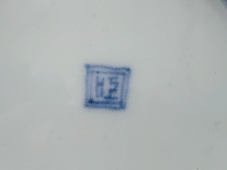 幕末〜明治期　伊万里焼　金襴手　色絵　染付　花桃文　5.4寸皿　約16.5cm　煌びやかで豪華な絵付けの深皿3枚セット(五寸四分、和皿、中皿、和食器)(R-062117)