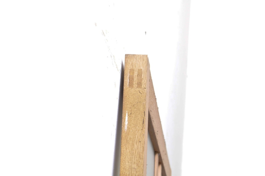 アンティーク建具　栗材枠の木味が魅力的などこか懐かしい雰囲気漂うドア1枚(木製扉)(R-069073)