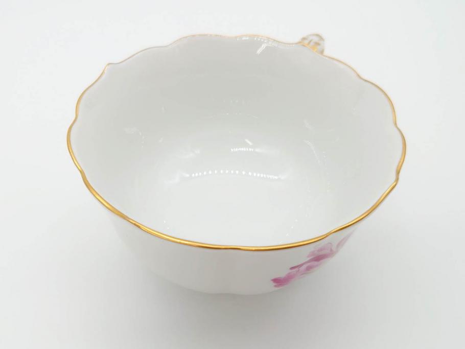 ドイツ　マイセン　Meissen　ベーシックフラワー　二つ花　ティータイムが華やかになるティーカップ&ソーサー3客セット(洋食器、C&S)(R-070195)