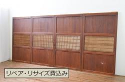 和製アンティーク　金具がアクセントのモダンな蔵戸(引き戸、建具、玄関戸)