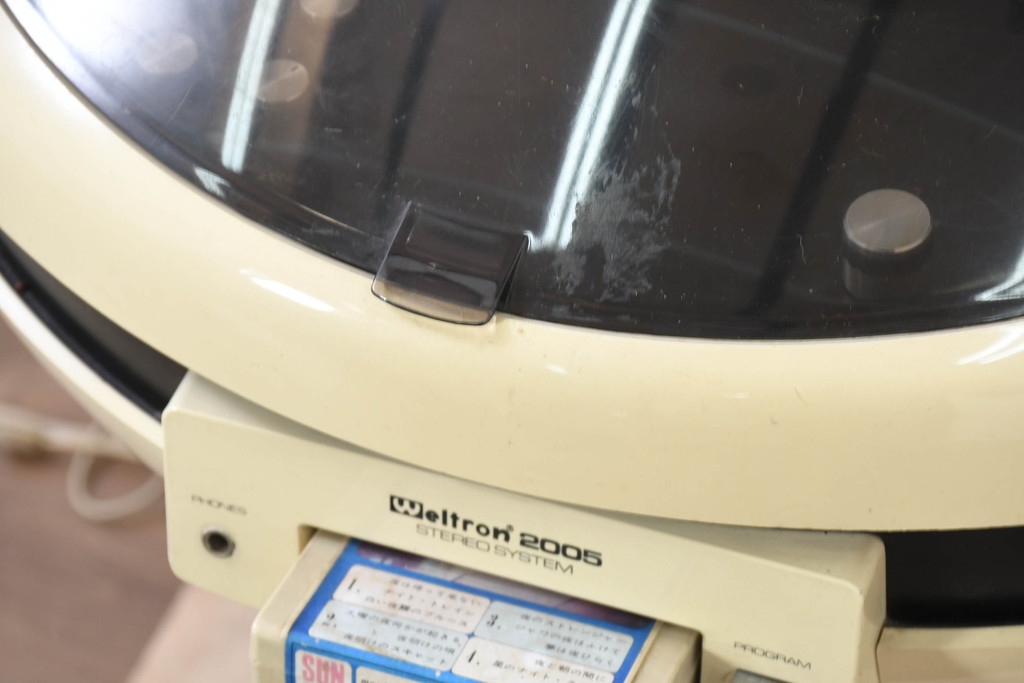 アメリカビンテージ　Weltron2005　stereo system record player スペースエイジな空間造りに最適なレコードプレイヤー(ディスプレイ、店舗什器、ヴィンテージ)(R-082434)
