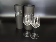 オーストリア　RIEDEL(リーデル)　ソムリエ　プラウドフットジャパン記念品(名入れ有)　洗練された気品さを放つワイングラス2客セット(箱付き、proudfoot japan)(R-062120)