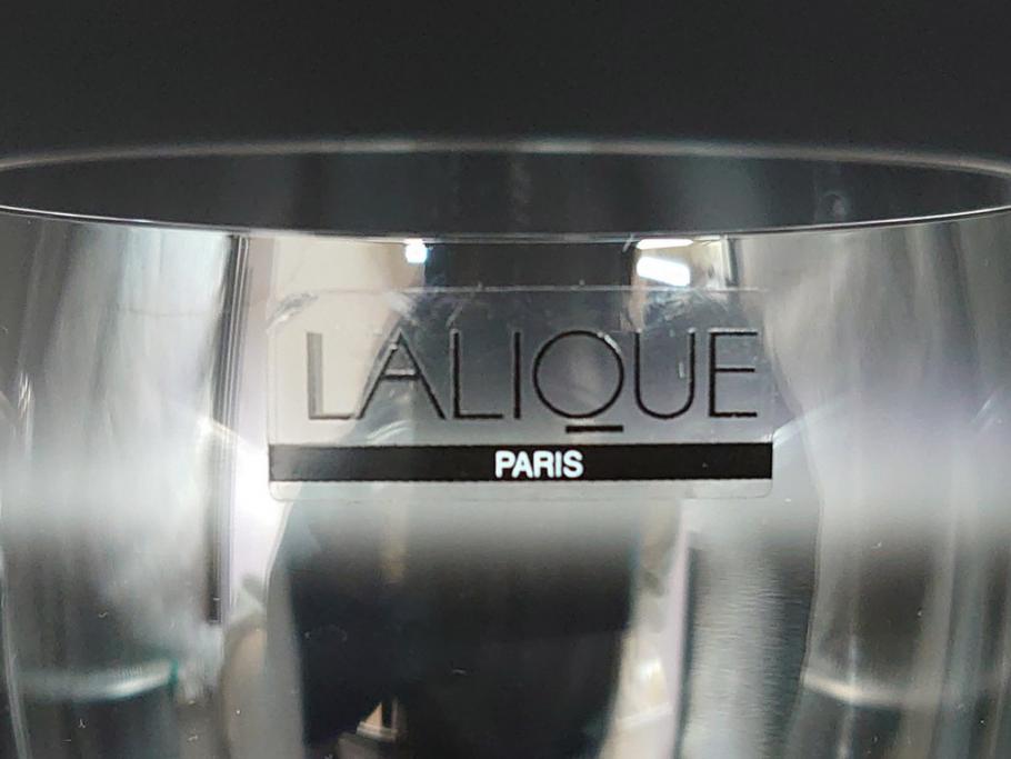 フランス　LALIQUE(ラリック)　卓越した上品さをまとうワイングラス2客セット(クリスタル)(R-062121)