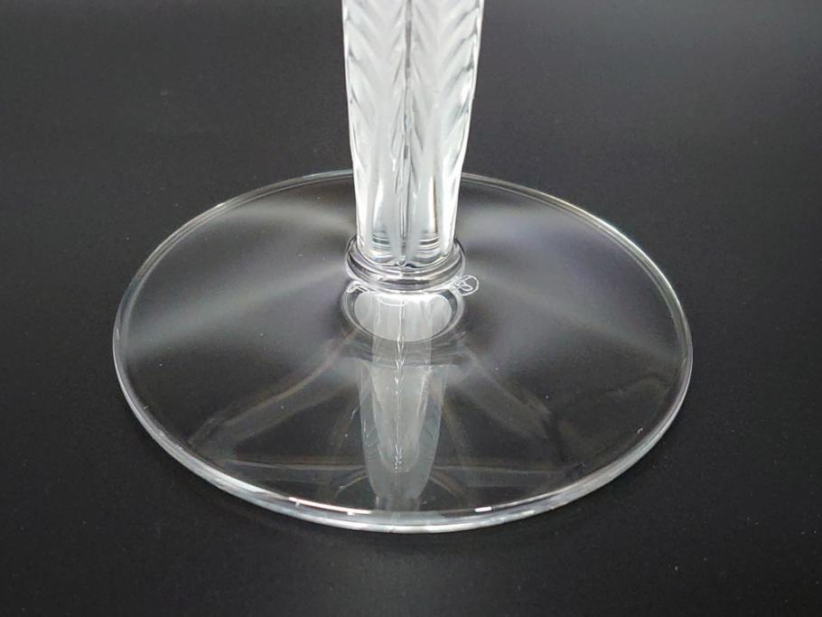 フランス　LALIQUE(ラリック)　卓越した上品さをまとうワイングラス2客セット(クリスタル)(R-062121)