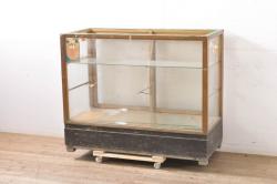 中古　美品　九州民芸家具　シックでモダンなデザインのサイドボード(収納棚、戸棚、食器棚、茶棚)(R-055696)