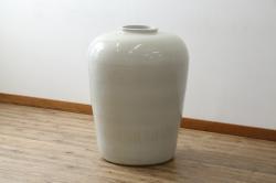 和製アンティーク　超特大!!　花器に最適!!　明治期　伊万里　白磁　古い造り酒屋の味わい深い大酒甕(酒壺、酒器、かめ、つぼ、壷)(R-083014)