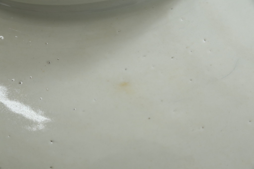 和製アンティーク　超特大!!　花器に最適!!　明治期　伊万里　白磁　古い造り酒屋の味わい深い大酒甕(酒壺、酒器、かめ、つぼ、壷)(R-083014)