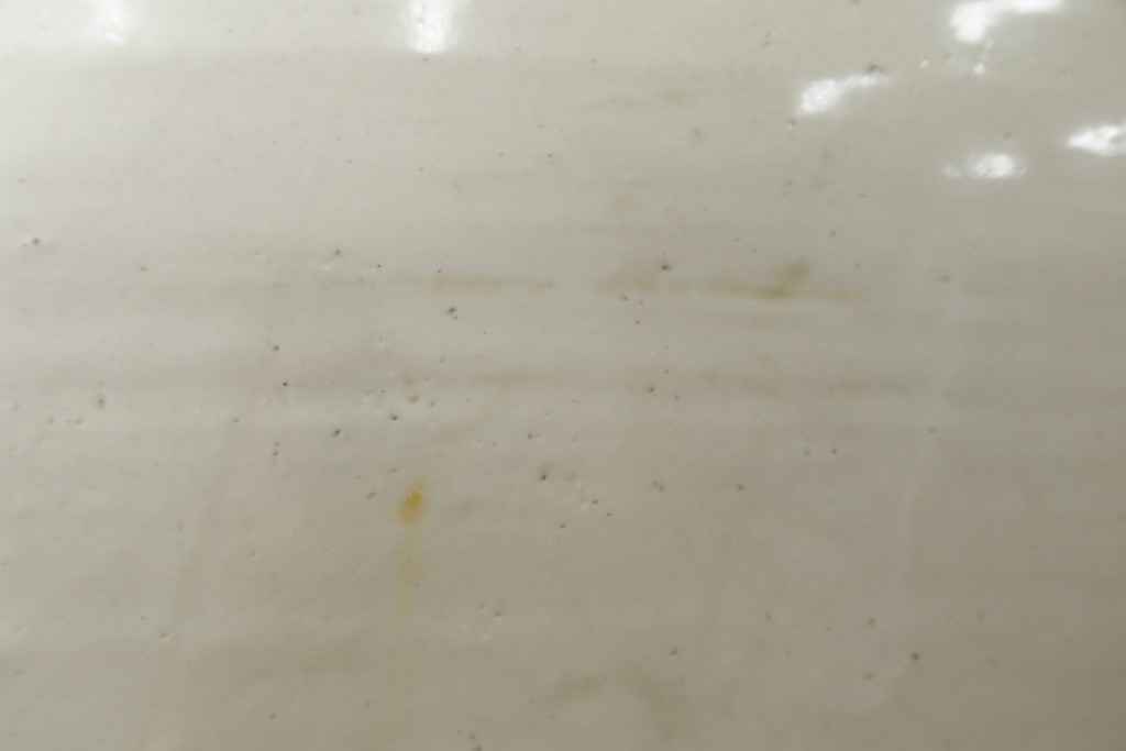 和製アンティーク　超特大!!　花器に最適!!　明治期　伊万里　白磁　古い造り酒屋の味わい深い大酒甕(酒壺、酒器、かめ、つぼ、壷)(R-083014)
