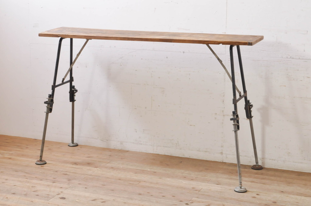 和製ビンテージ 高さが変えられる素朴な足場作業台(テーブル、デスク