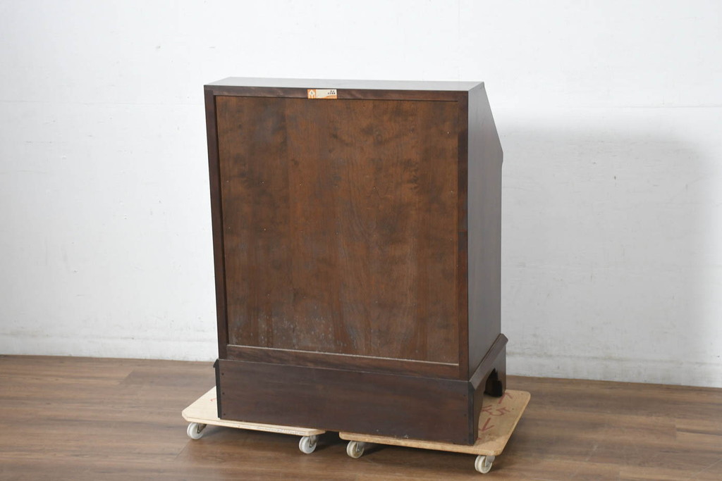 中古　超美品　松本民芸家具　#33A型　コンパクトなライティングビューロー(机、デスク、在宅用、在宅ワーク用、ワークデスク、引き出し)(定価約40万円)(R-082695)