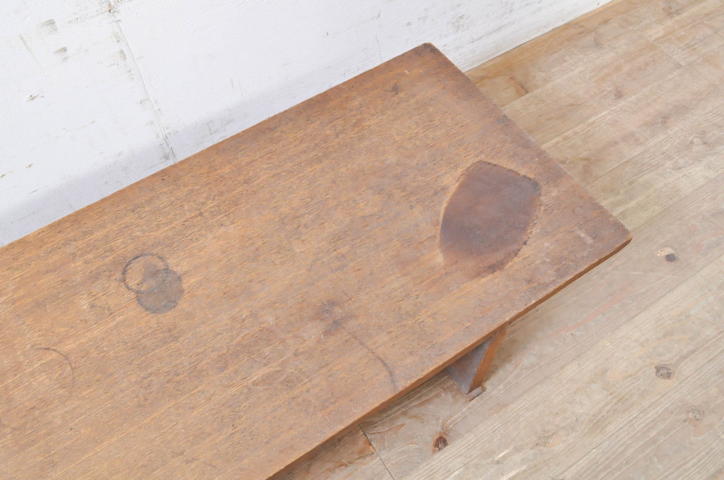 和製ビンテージ ラワン材一枚板 素朴な風合いの裁ち板(ローテーブル