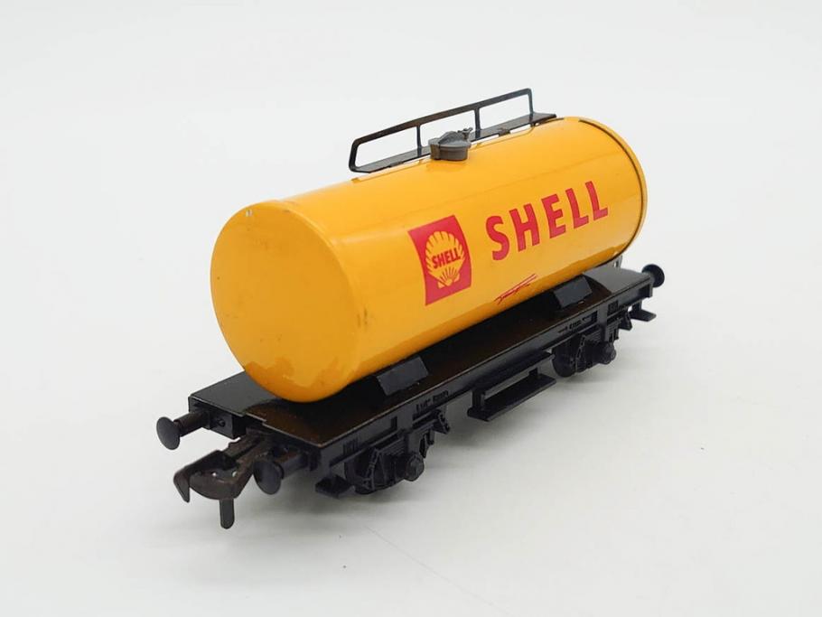 ドイツ　FLEISCHMANN　フライシュマン　HOゲージ　機関車　貨車　鉄道模型　線路などセット(SHELL、SEEFISCHE、レール、おもちゃ、オモチャ、玩具、箱付き)(R-083067)