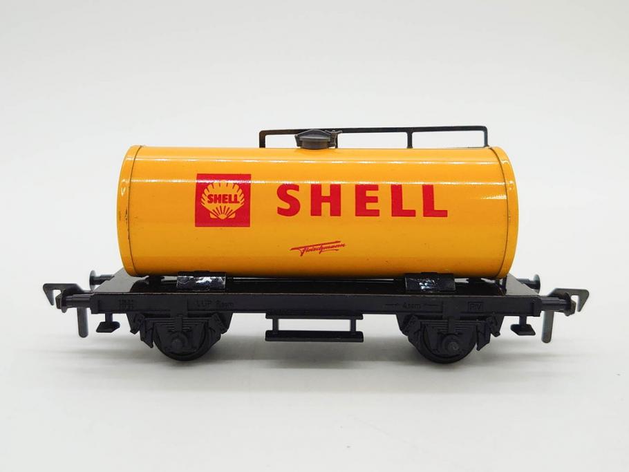 ドイツ　FLEISCHMANN　フライシュマン　HOゲージ　機関車　貨車　鉄道模型　線路などセット(SHELL、SEEFISCHE、レール、おもちゃ、オモチャ、玩具、箱付き)(R-083067)