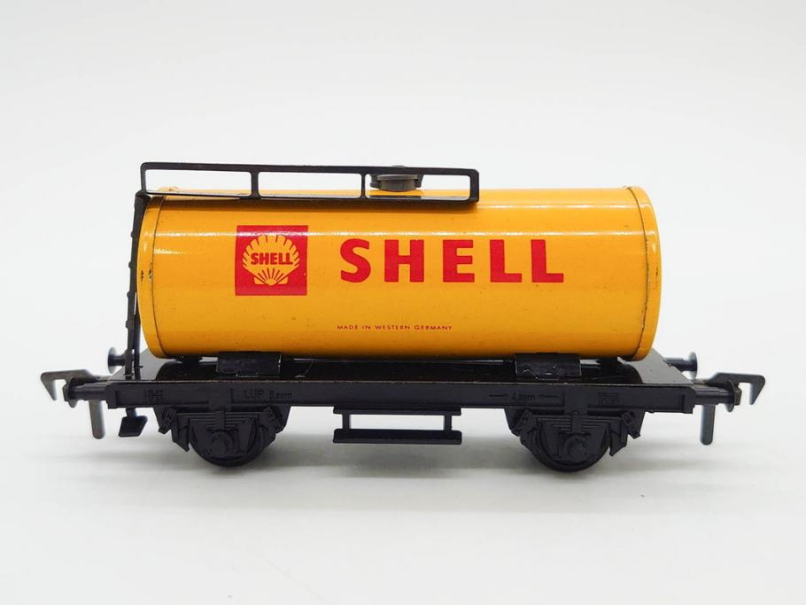 ドイツ　FLEISCHMANN　フライシュマン　HOゲージ　機関車　貨車　鉄道模型　線路などセット(SHELL、SEEFISCHE、レール、おもちゃ、オモチャ、玩具、箱付き)(R-083067)