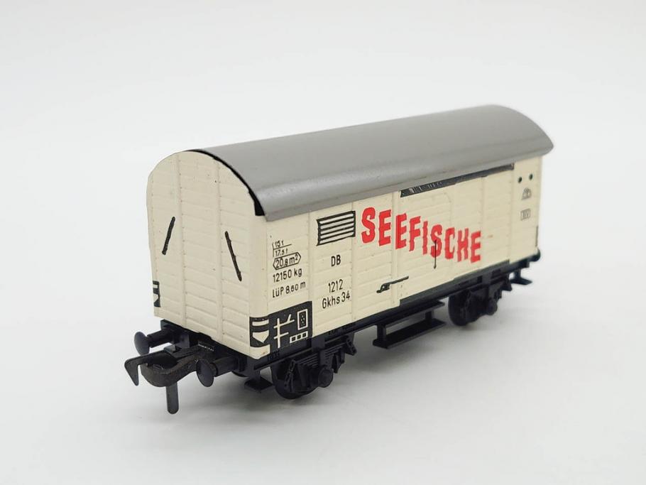 ドイツ　FLEISCHMANN　フライシュマン　HOゲージ　機関車　貨車　鉄道模型　線路などセット(SHELL、SEEFISCHE、レール、おもちゃ、オモチャ、玩具、箱付き)(R-083067)