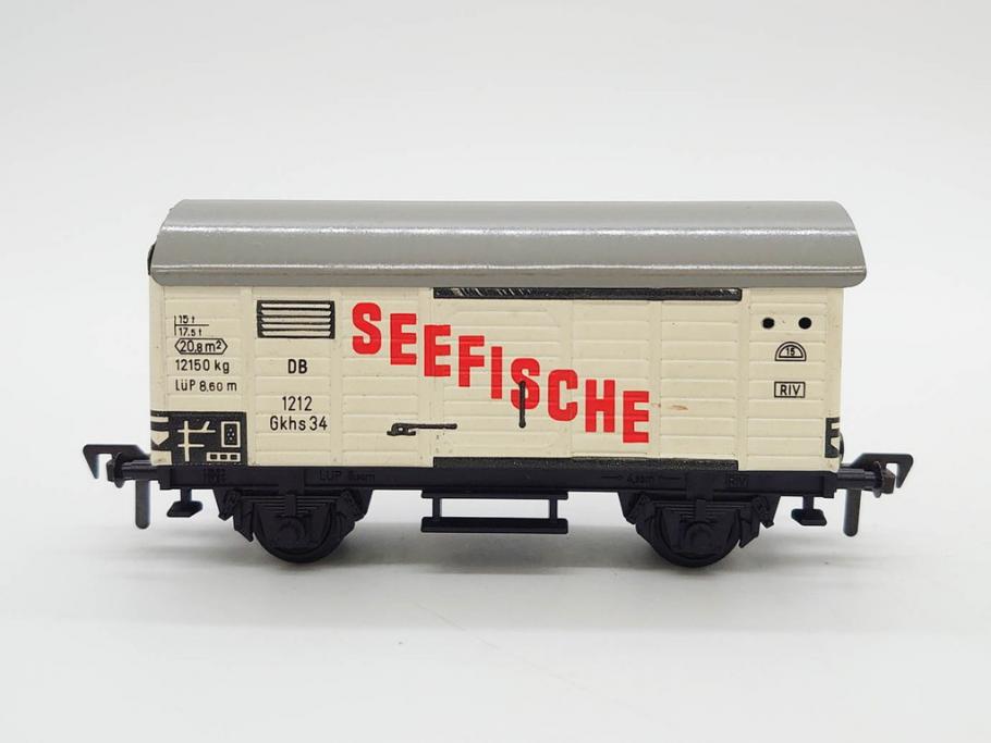 ドイツ　FLEISCHMANN　フライシュマン　HOゲージ　機関車　貨車　鉄道模型　線路などセット(SHELL、SEEFISCHE、レール、おもちゃ、オモチャ、玩具、箱付き)(R-083067)